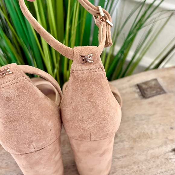Sam Edelman Nude Suede Heeled Sandals - Picture 6 of 10